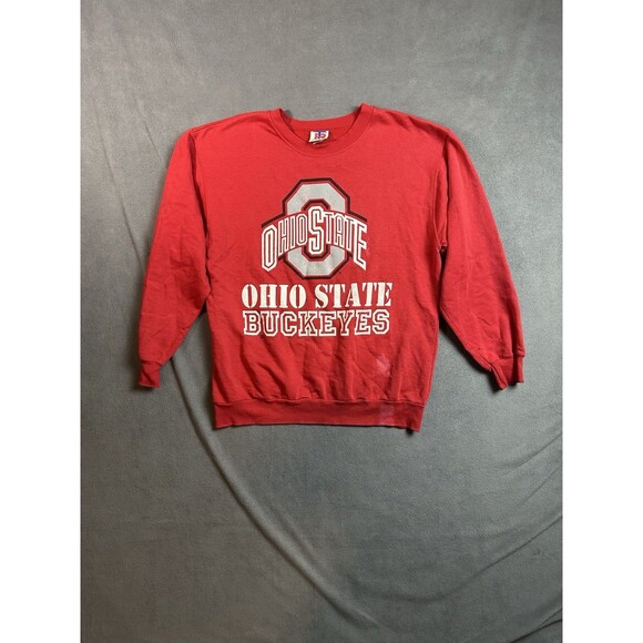 Vtg Ohio State University Crewneck Sweatshirt Men’s Large Red Team Rated USA - Picture 1 of 5